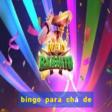 bingo para chá de bebê para imprimir grátis